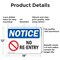 Signmission No Re-Entry OSHA Notice Sign, Aluminum, 18in W x 12in L, 2PK OS-2PACK-NS-A-1218-L-14770 - alternate 2